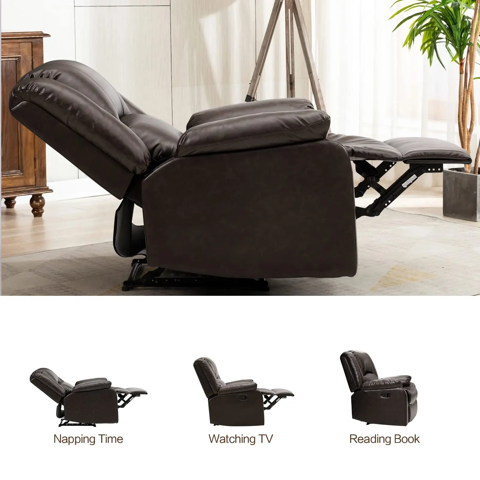 High Quality Living Room Modern Leather Lift Reclining Lounge Chair Accent Sofa Recliner