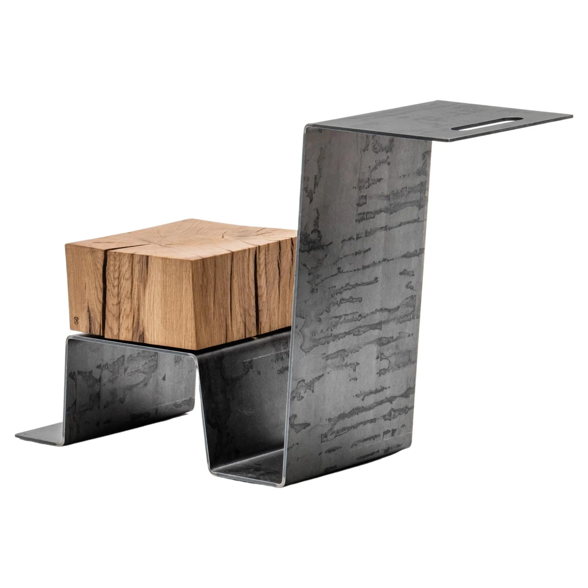 Iron With Wood End Table outdoor side tables for patio industrial style Japanese Designer Coffee And Side Table