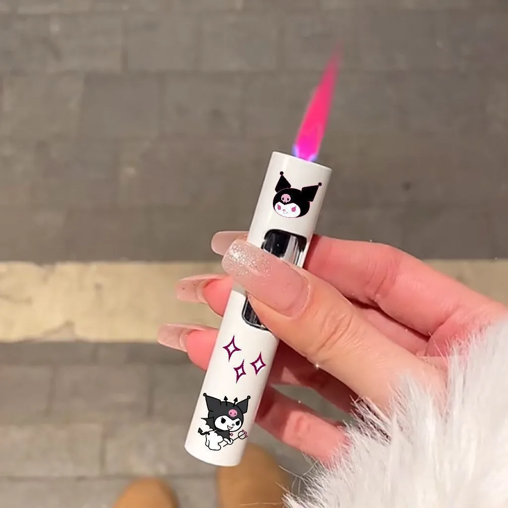 Wholesale High Quality Brand logo Printing Custom Lighter Round Cigarette Lighter Cute Cigar Butane Gas Lighter