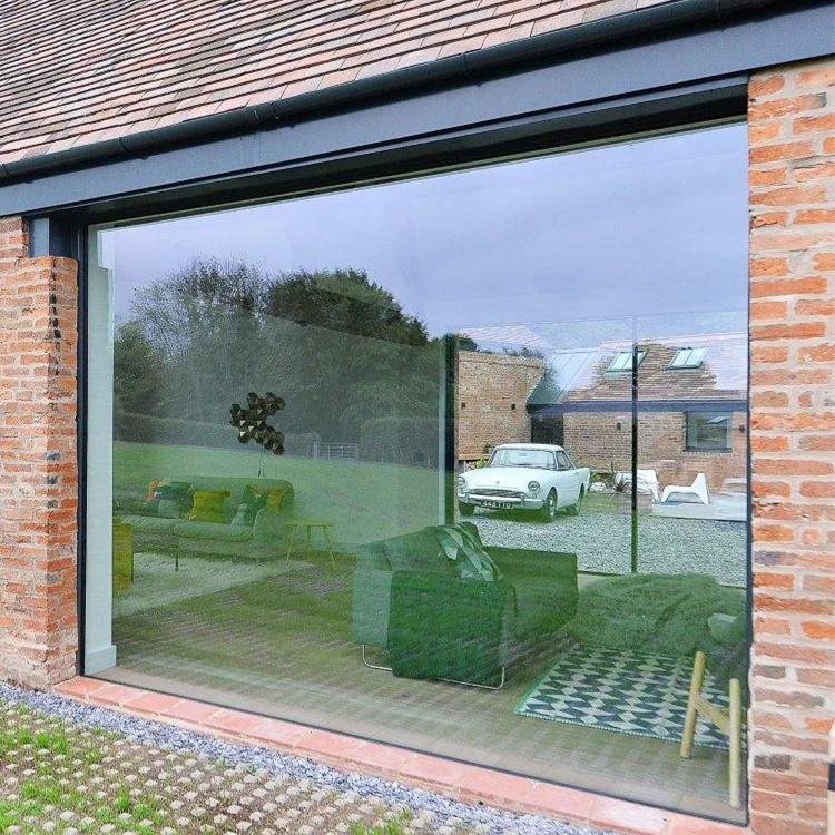Large View Aluminium Alloy Frame Panoramic Floor To Ceiling Windows Double Glazed Aluminum Frame Large Fixed Glass Window