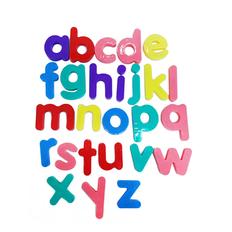 Educational toys of magnetic alphabet letters, magnetic lowercase letters, plastic magnetic letters for kids