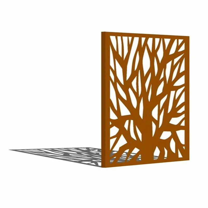 Outdoor Privacy Screen Metal Privacy Screen with Stand,Freestanding Outdoor Divider for Your Garden Patio Backyard