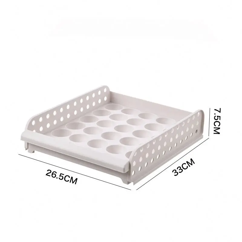 High Quality Food Grade Portable Household Plastic Organizer Case Holder Box Fridge Freezer 30 Eggs Container Storage Boxes