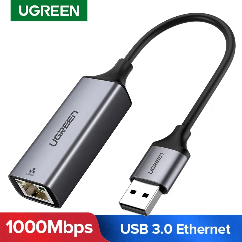  Wholesale Ugreen USB Ethernet Adapter 3.0 1000M Network Card to RJ45 Lan for Windows 10 Xiaomi Mi Box 3 Nintend