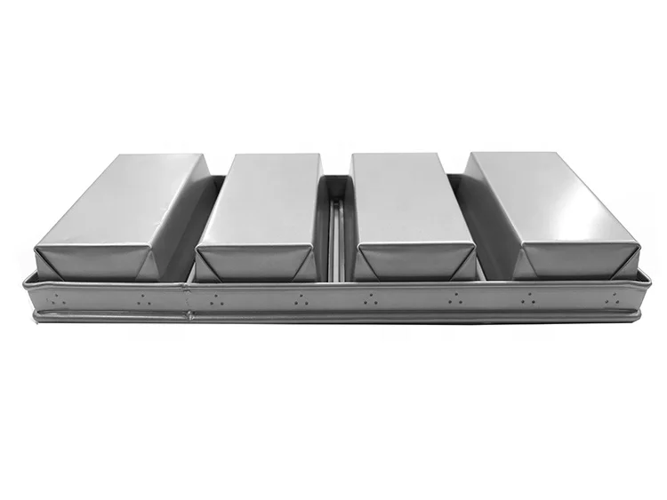 4 straps loaf tray nonstick Alumminum steel loaf tray with coating bread pan bread loaf pan Toast Pan