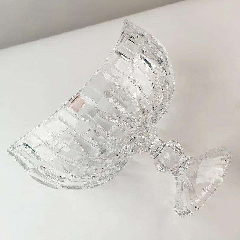 Top Seller Glass Bowl Large Custom Heavy Base Serving Glass Cocktail Glasses Dispenser Punch Bowl Set for Party