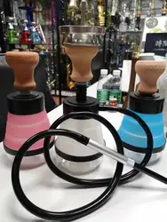 Portable shisha retractable hukka silicone chicha mini led hookah with bag