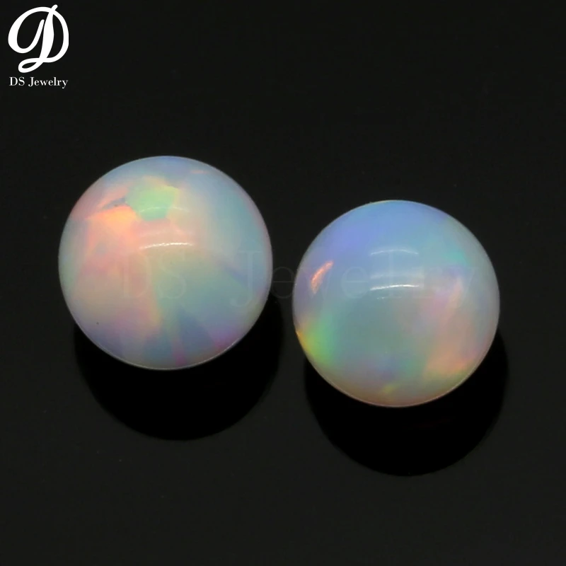 China Factory Price Ball Shape Resin Free Heat Resistant Opal Bead For Glass Crafts