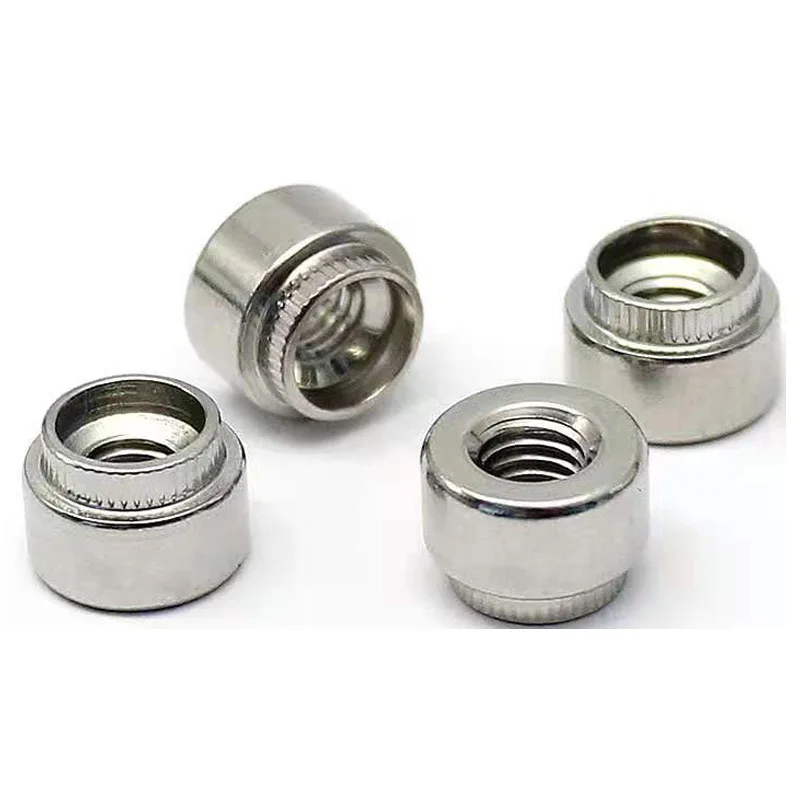 ZS- M3 M4 M6 Stainless steel riveting nut Vertical knurled sheet metal fasteners Round step rivet nut