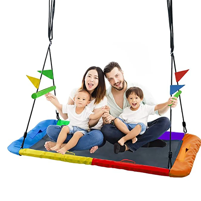 Уличные прямоугольные качели, разноцветные садовые качели для детей