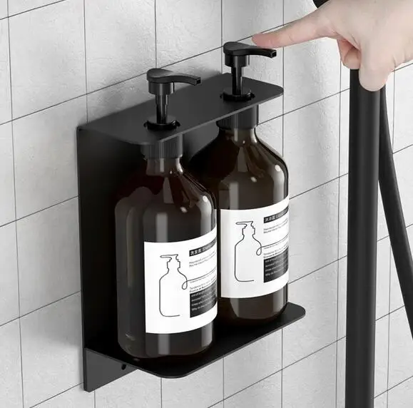 500ML Adhesive Triple Double Soap Dispenser Refillable Wall Mounted Hotel Bathroom Hand Stainless Steel 304 Shampoo Dispensers