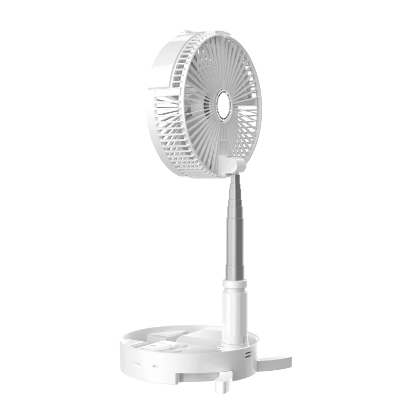 
2020 Newest Amazon Hot selling 3 in 1 Multifunction Telescopic storage foldable rechargeable mini fan with light 