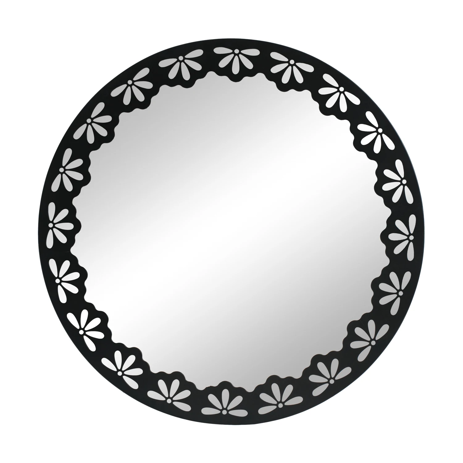 Black Modern Metal Round Wall Mirror Metal Frame Home Furniture For Decorative Home Wall Interior Bulk Supplies Manufacturer