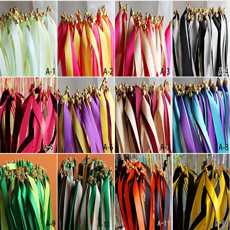 European and American wedding color ribbon fairy wand magic wand ribbon pull flower decoration party supplies manufacturers