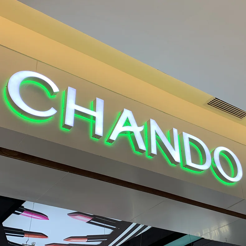 Customized Luxury Blue Light 3D LED Advertising Board Acrylic Business Logo Sign Home Park Malls DC AC Frontlit Backlit Channel