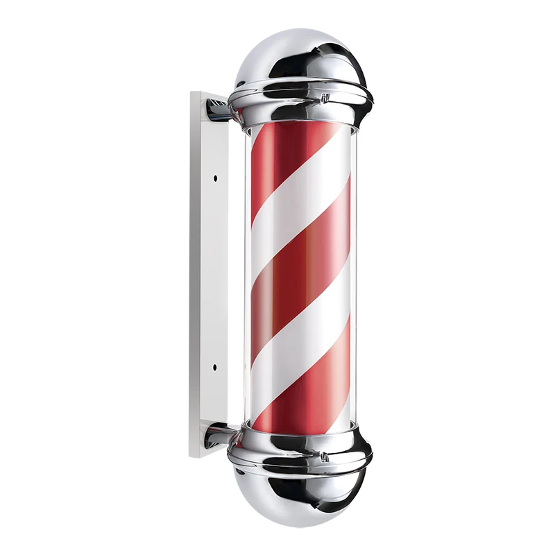 private label Barbershop Rotating Light Fixture Classic Signs Barber Poles for Hair Salon