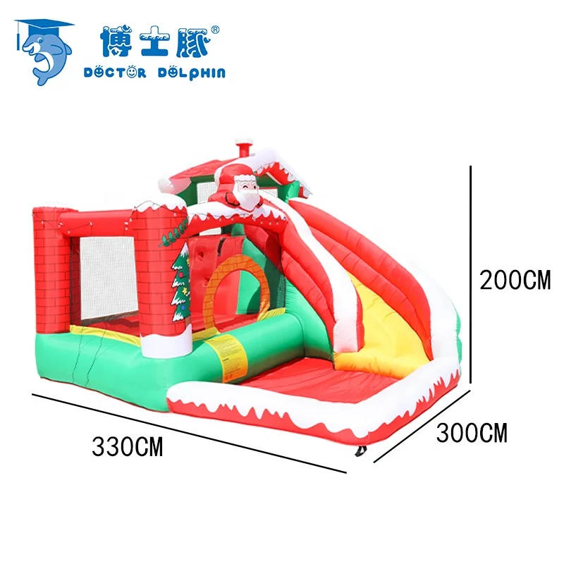 New Holiday Theme Air Candy Decoration Bouncer Slide Inflatable Bounce House Christmas Bouncy Castle