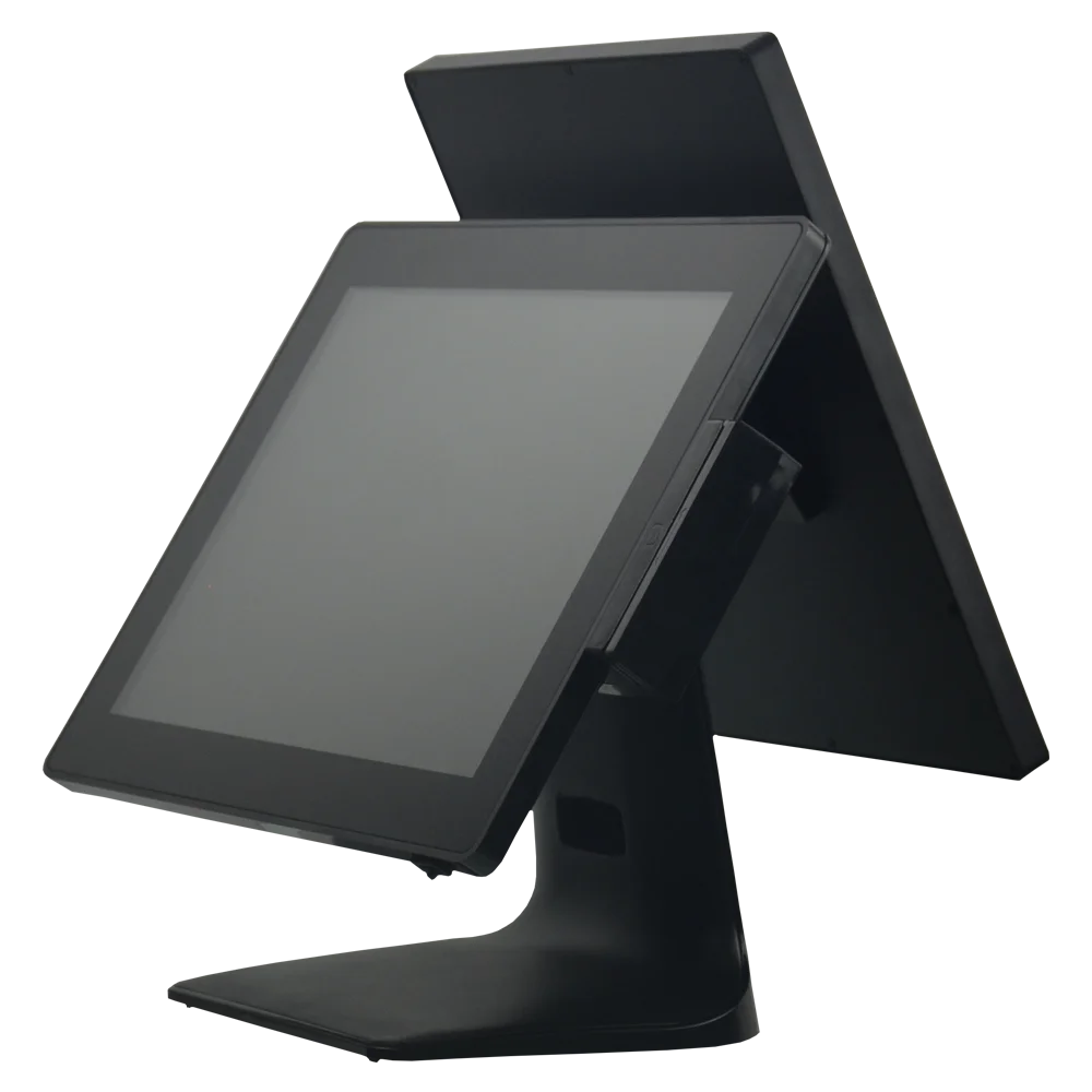 Windows 15 inch Epos dual screen touchscreen POS terminal with portrait mount mode customer facing display