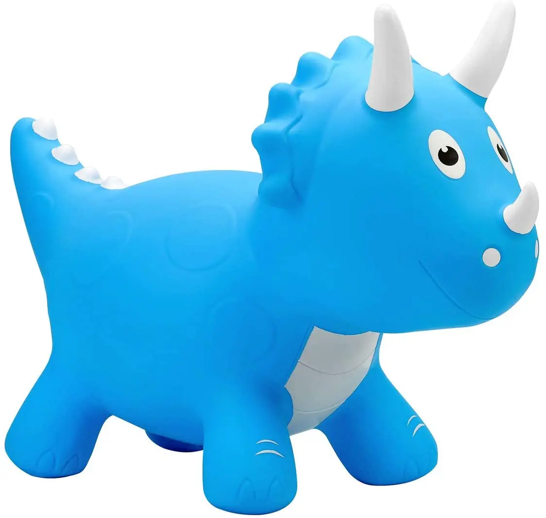 Dinosaur Bouncy Horse Hopping Toys Bouncy Animals Hopper Inflatable Triceratops Bouncer Ride On Animals Toys Gift