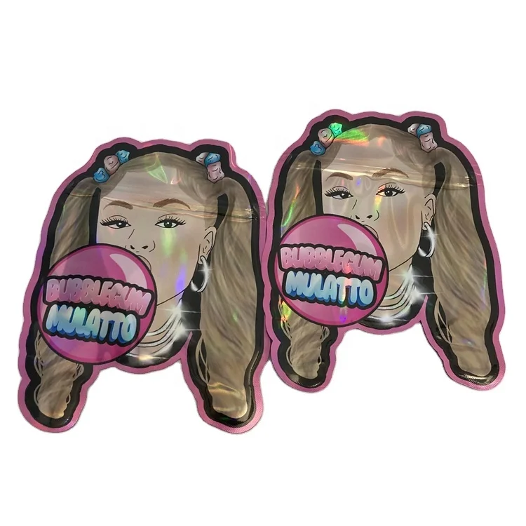 Бесплатная выборка цифровая печать 3 5 г защищенные от запаха мешки специальная форма круглая 7 28 майларовые пакеты