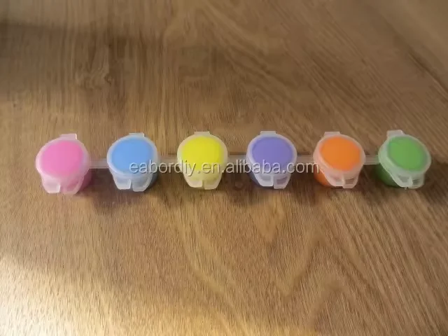 Professional Mini Cheap 3ml 5ml 6 12 Colors Strip Plastic Pots Kid Non Toxic Water-Based Acrylic Paint