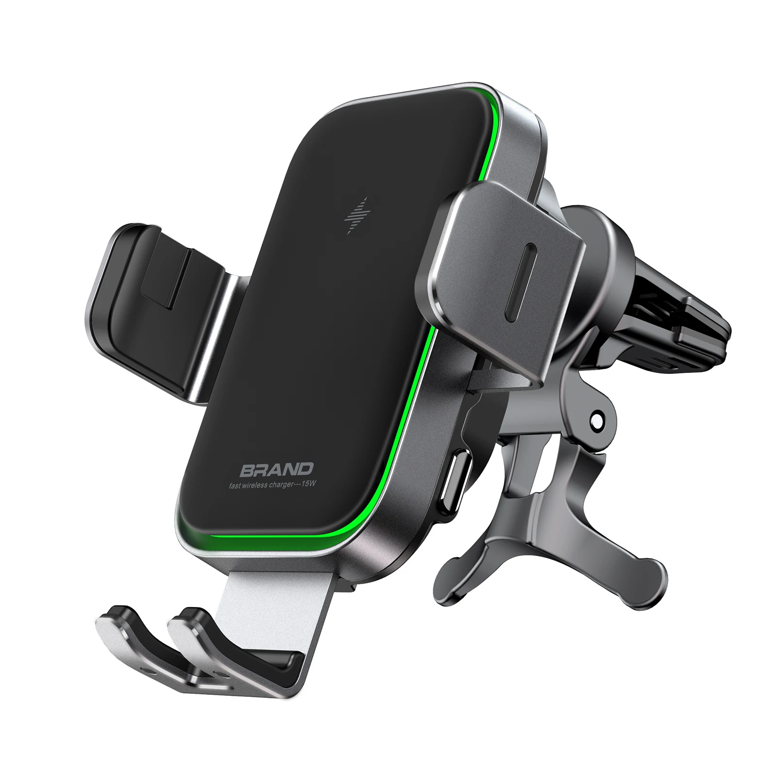 Best Selling Automatic Clamping Wireless Phone Mount Charger Air Vent Car Holder for IPhone Samsung