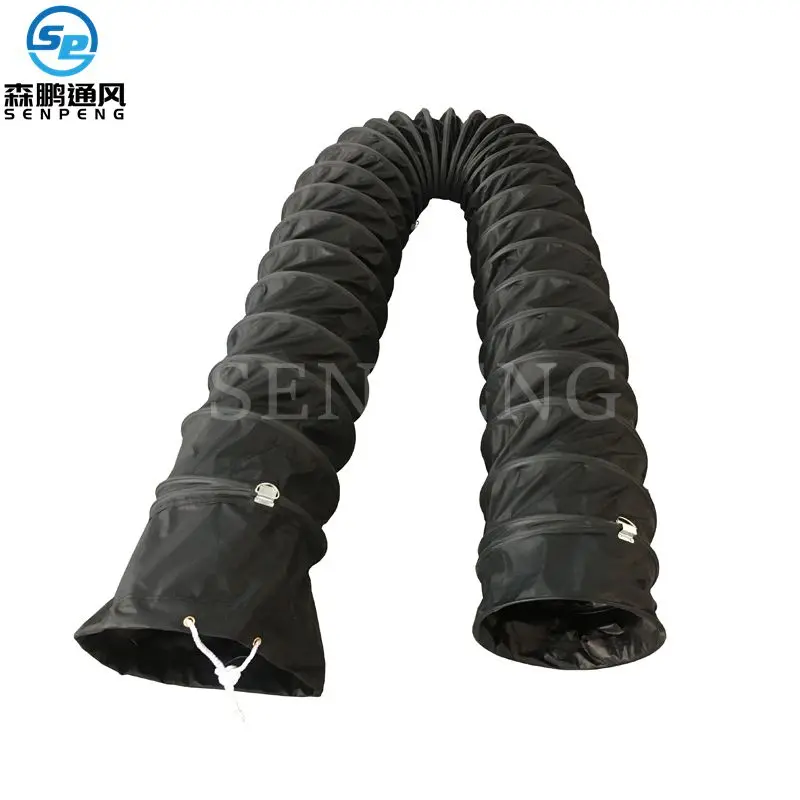 200mm Diameter 5m Length Black Fire Resistant and Anti Static Flexible Air Duct Hose