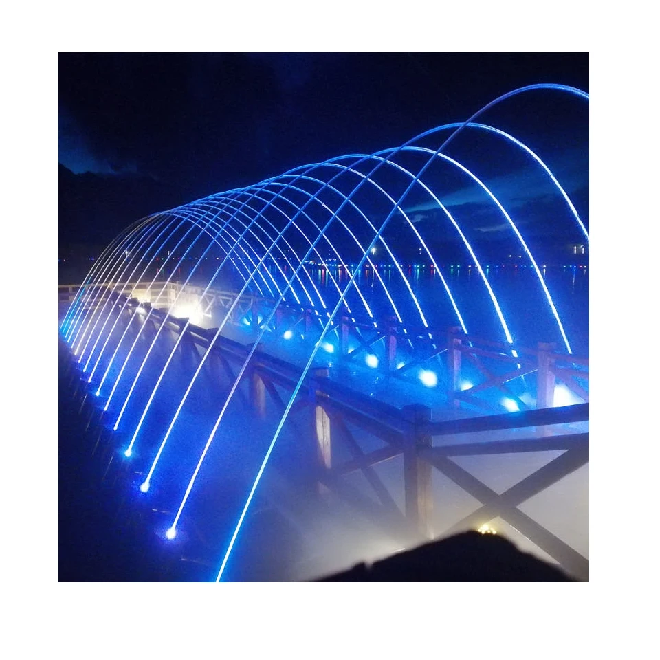 the latest variable speed programmable DC24V dmx512 music dancing laminar jumping fountain for outdoor pool pond fountain