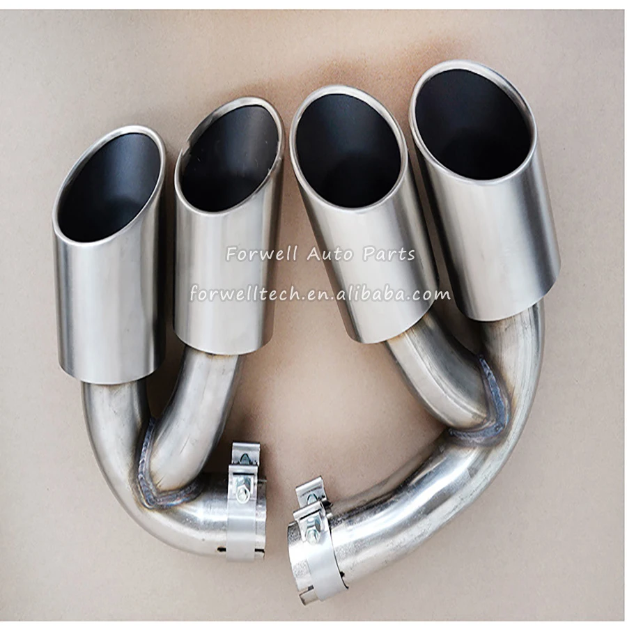 Car Exhaust Tail Pipe Dual High Quality Stainless Steel Muffler Tip For Porsche cayenne