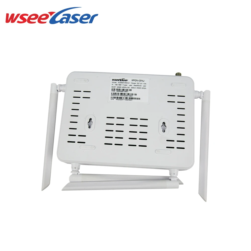 Best price WSR4 4 antennas XPON EPON GPON ONT 4GE+CATV+VOIP+5 dbi dual band WIFI router fiber optic  ONU