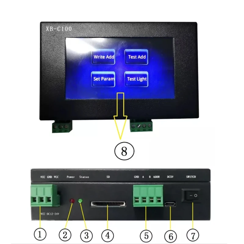 Programmable TM512 UCS512 SM16512 SM17512 DMX 512 led lighting Controller DMX Address writer