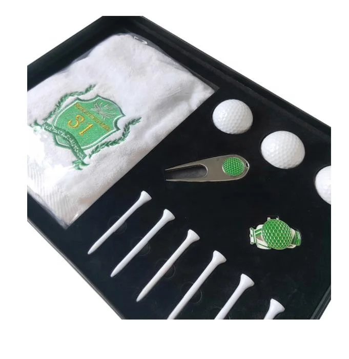 Newest Wholesale Custom Upscale Golf Towel Gifts Set for Golf Gift Suit