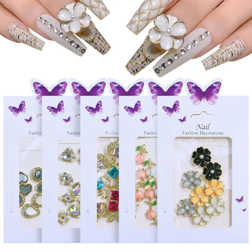 New Arrive Manicure Decorations Heart Flower Rhinestone Tulips Rabbit Shape New Nail Art Decoration