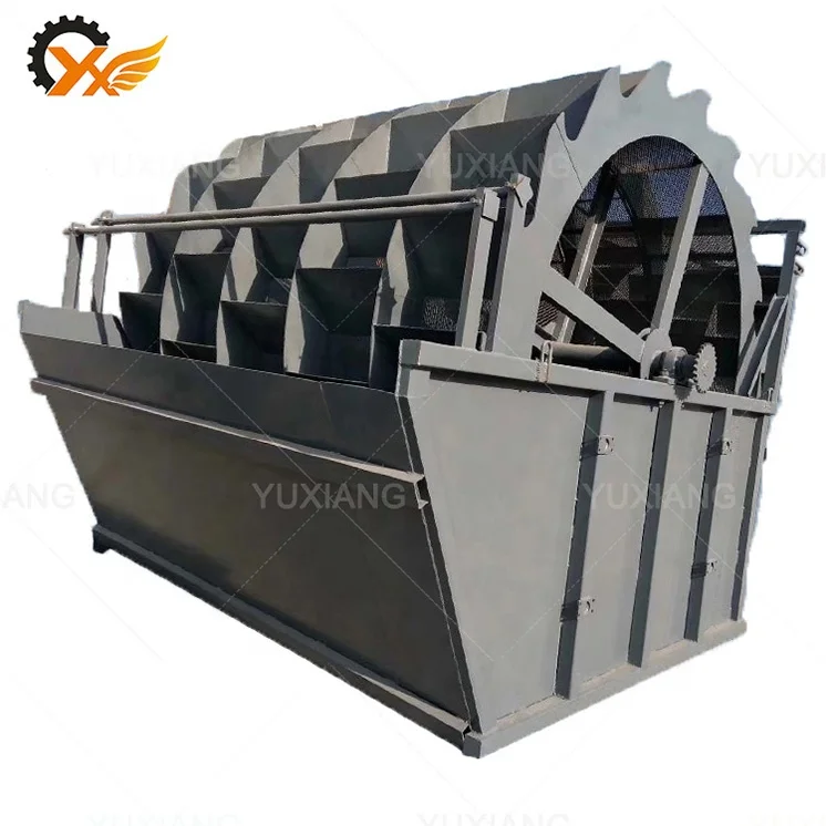 Mobile small fine quartz bucket roller wheel type sand washer machine for water recycling
