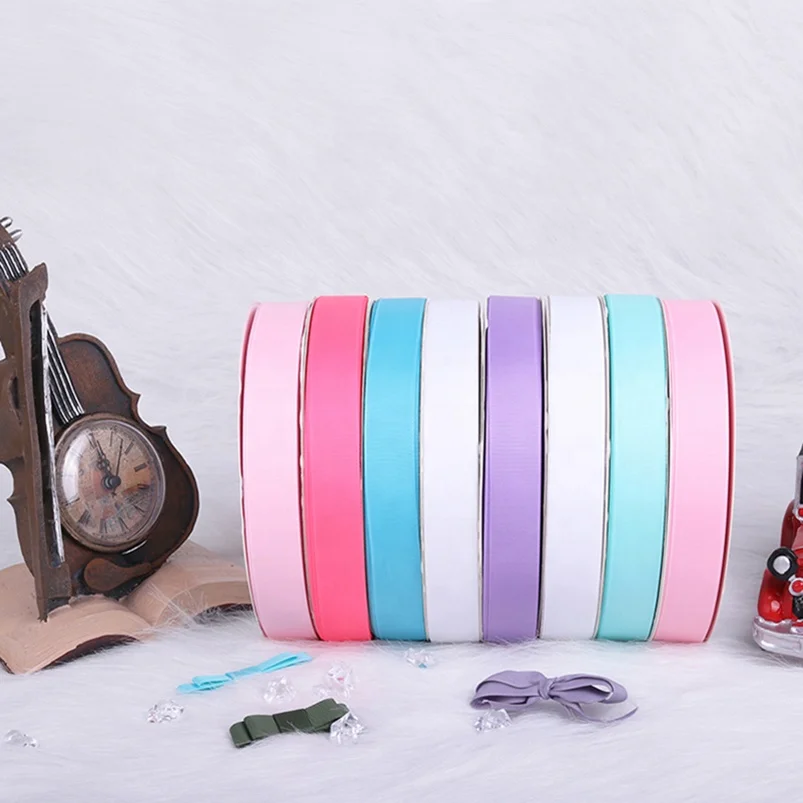 Custom brand Solid color 1inch grosgrain ribbon Wholesale  Special offer Wave point Grosgrain ribbon