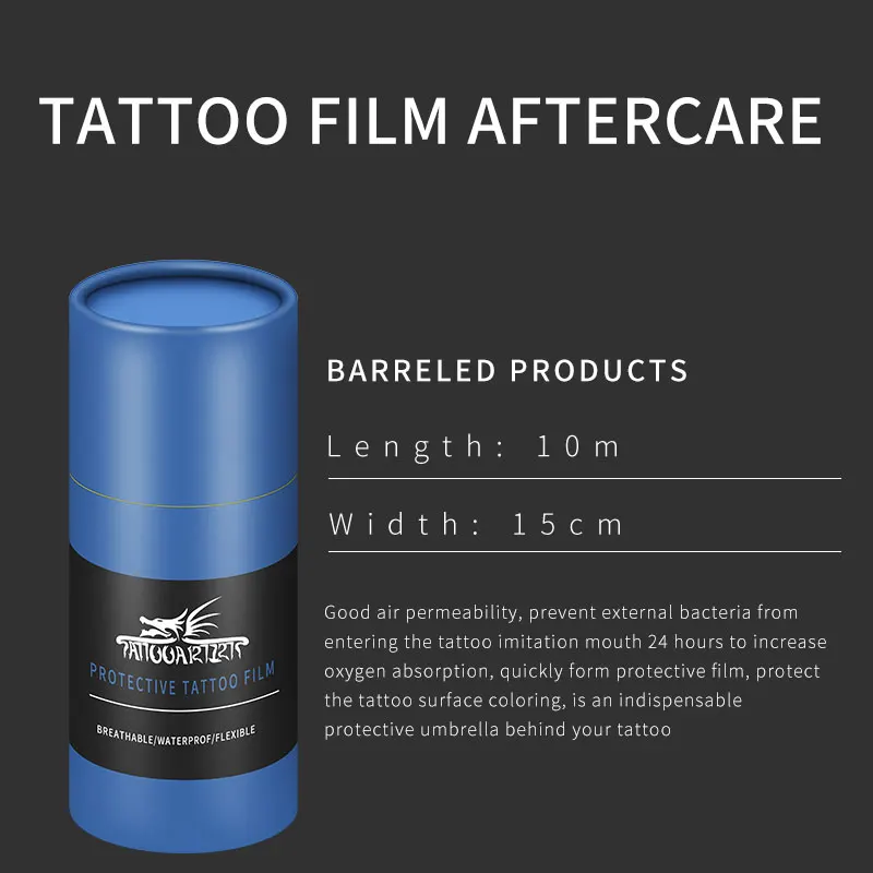 Wholesale 10m Protective Breathable Tattoo Film Initial Healing Tattoo Supplies Tattoo Repair Stickers