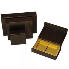 Eco Friendly Food Grade Cardboard Packaging Gold Paper Display Packaging Paper Gift Box With Clear Window