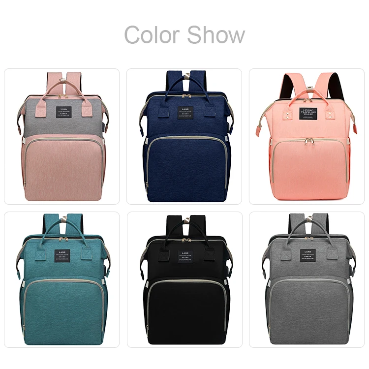 Лидер продаж, противомоскитная сетка, индивидуальный рюкзак для мамы, водонепроницаемые большие складные Изолированные сумки для детских подгузников с подставкой для переодевания