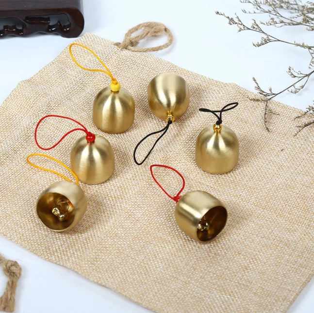 Small Wind Chimes And Accessories Pure Copper Bell With Hammer Will Ring Metal Small Bell Wind Chimes Diy Material Christmas