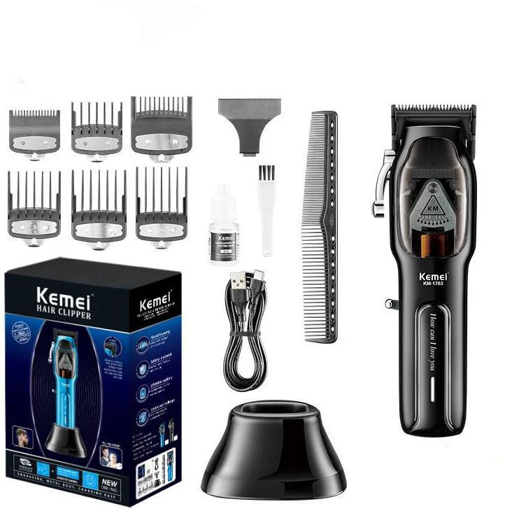 Kemei KM-1763 Hair Clipper 9000RPM Electric Barber Hair Cutting Machine professional hair trimmer Clippers for Men