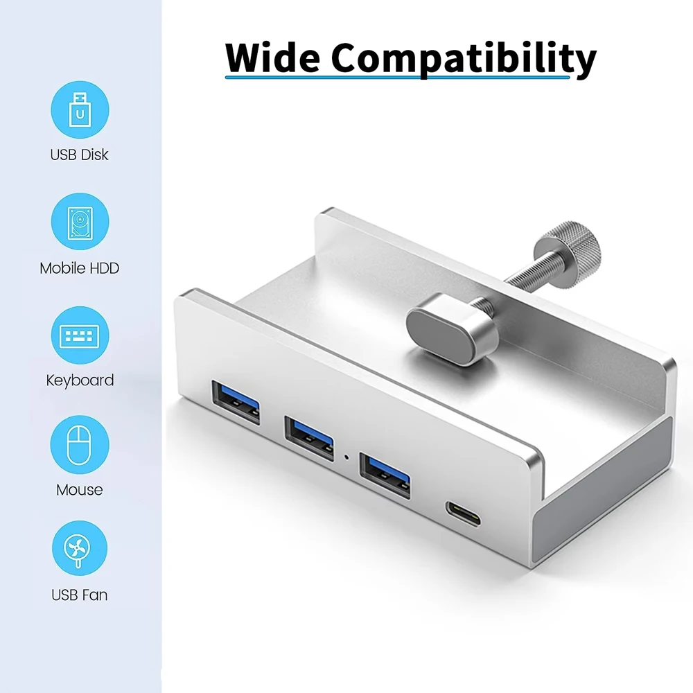 Новый 4 6 портов алюминиевый внешний док-станция Multi Splitter адаптер USB 3 0 клип концентратор для Windows/7/6/10