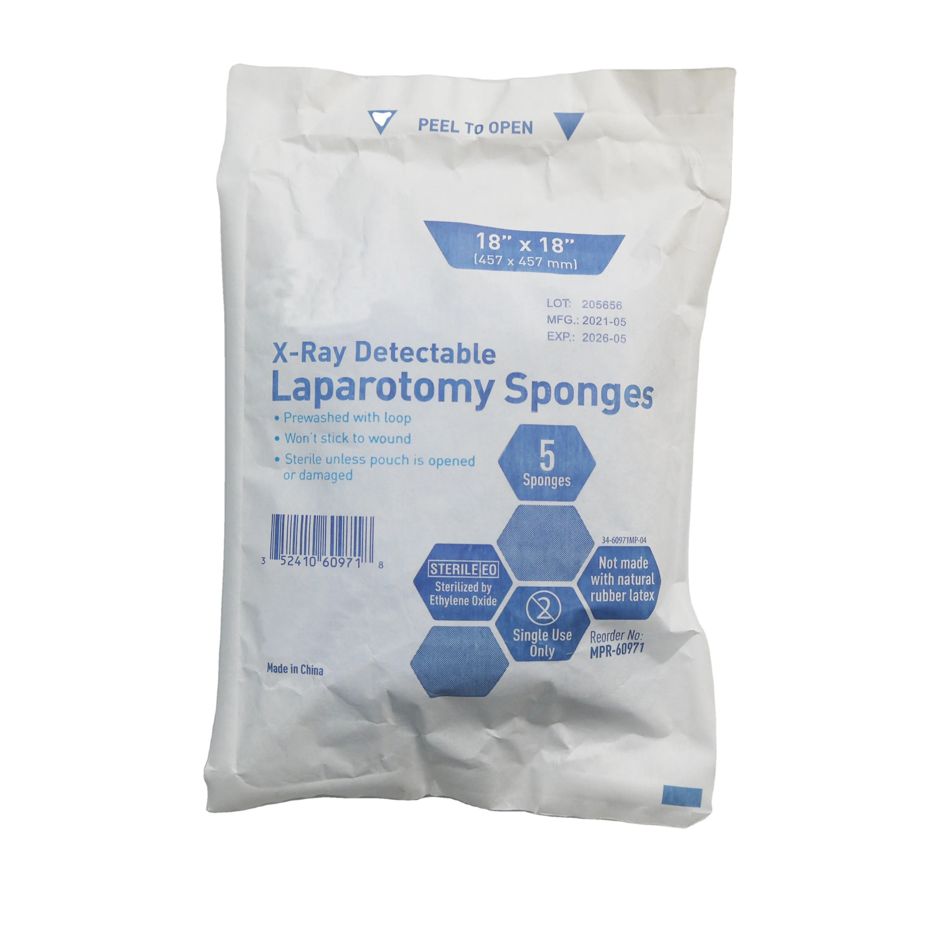 High absorbency medical cotton pad prewash gauze sponge lap sponge