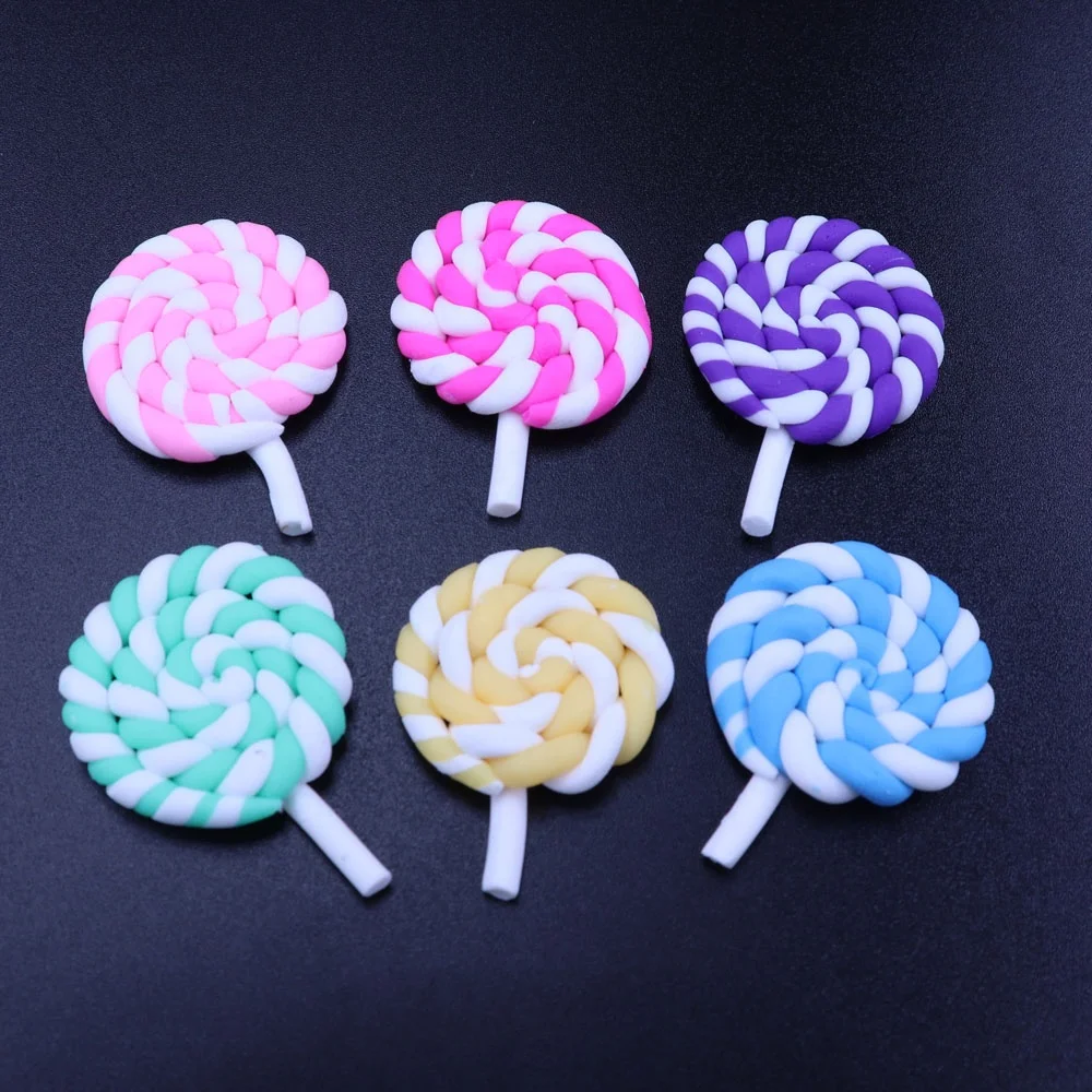 New Arrival 15mm Heart Doughnut Charm Jewelry Resin Slime Cabochons for Kids Toys Decoration