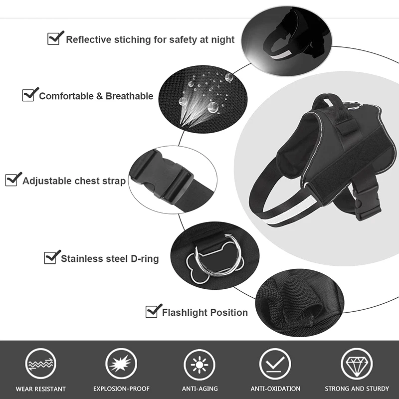 
Pet Harness And Collar, Metal Chain Dog Harness Dog No Pull Harness For Dogs Cat Harness New, Chain Dog Harness Vest 