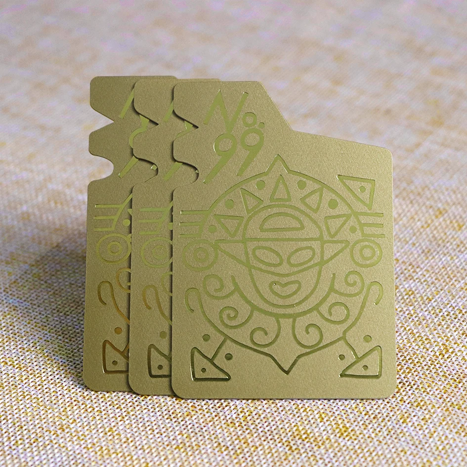 Car Shaped Gold Plastic Creative Customized Hot Stamp Business Cards