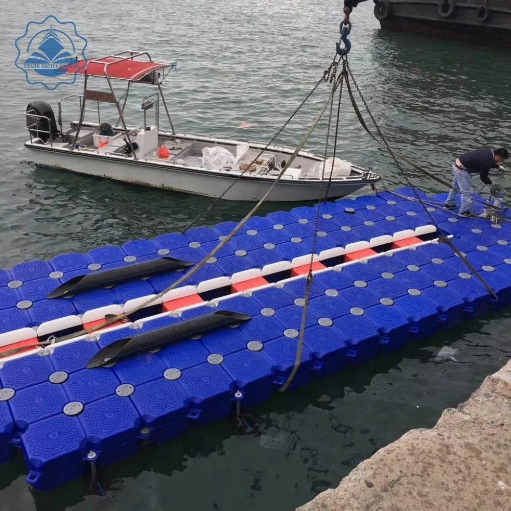 Floating platform floating bridge floating pool buoyant motor boat ship berth bridge plastic pontoon marine pontoon