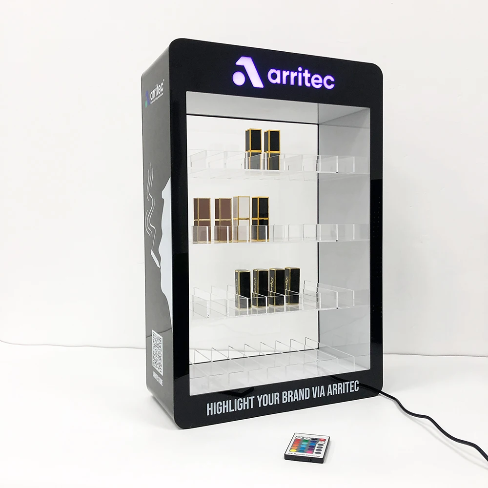 Fashion Design Led Light Smoke Tobacco Store Display Shelf Acrylic Tobacco Display Stand Cigarette Display Rack