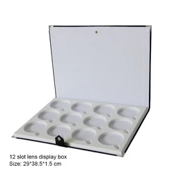 Wholesale PU Leather 12/24 Slot Display Boxes For Glasses Lenses New EVA Lined Sunglasses Lens Storage Box