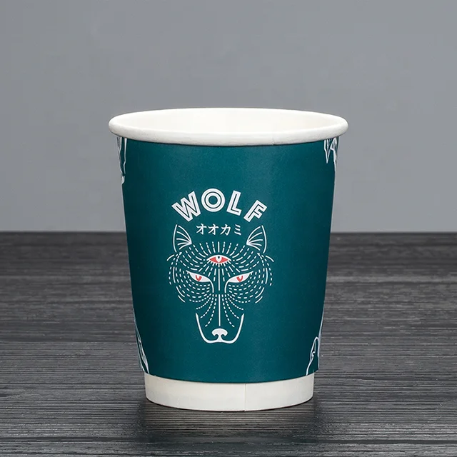  LOKYO 8OZ 12OZ 16OZ Disposable Double Wall paper cup Takeout Coffee Cup With