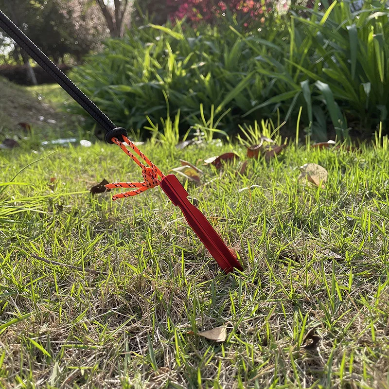 high quality 18 cm trigone shape out door ground anchors screw aluminium alloy tent pegs metal tent stake